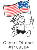 American Flag Clipart #1109064 by Johnny Sajem