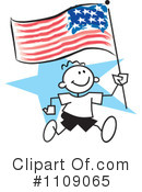 American Flag Clipart #1109065 by Johnny Sajem