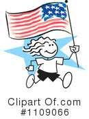 American Flag Clipart #1109066 by Johnny Sajem