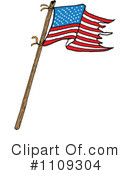 American Flag Clipart #1109304 by LaffToon