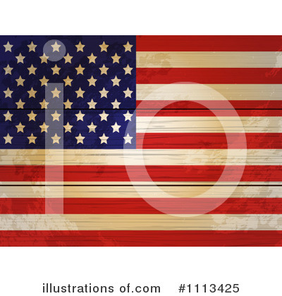 Royalty-Free (RF) American Flag Clipart Illustration by elaineitalia - Stock Sample #1113425