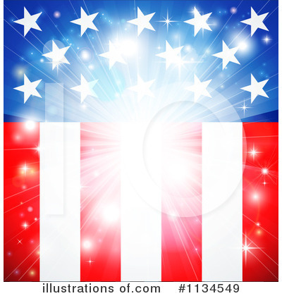 Royalty-Free (RF) American Flag Clipart Illustration by AtStockIllustration - Stock Sample #1134549