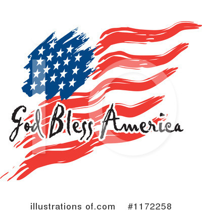 American Flag Clipart #1172258 by Johnny Sajem