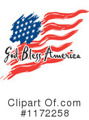 American Flag Clipart #1172258 by Johnny Sajem
