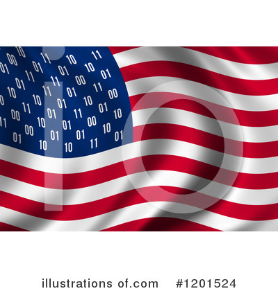 Royalty-Free (RF) American Flag Clipart Illustration by stockillustrations - Stock Sample #1201524