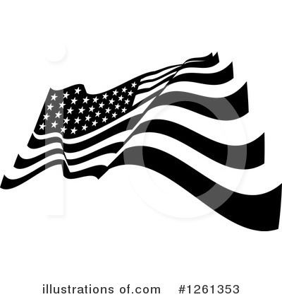 Royalty-Free (RF) American Flag Clipart Illustration by Chromaco - Stock Sample #1261353