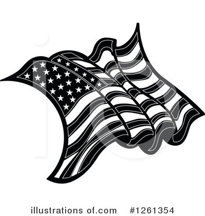 Royalty-Free (RF) American Flag Clipart Illustration by Chromaco - Stock Sample #1261354