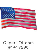 American Flag Clipart #1417296 by patrimonio
