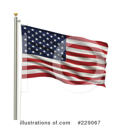 American Flag Clipart #229067 by stockillustrations