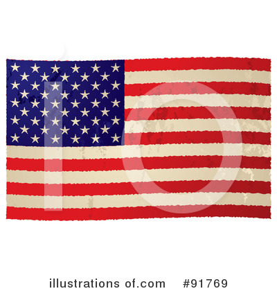 Royalty-Free (RF) American Flag Clipart Illustration by michaeltravers - Stock Sample #91769
