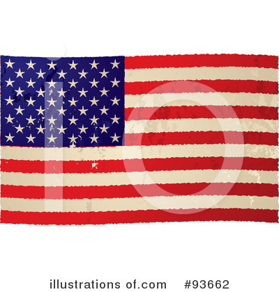 Royalty-Free (RF) American Flag Clipart Illustration by michaeltravers - Stock Sample #93662