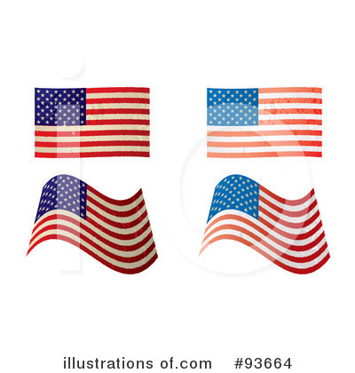 Royalty-Free (RF) American Flag Clipart Illustration by michaeltravers - Stock Sample #93664