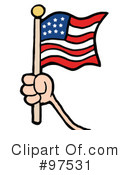 American Flag Clipart #97531 by Hit Toon
