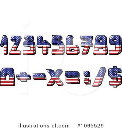 Royalty-Free (RF) American Flag Symbols Clipart Illustration by yayayoyo - Stock Sample #1065529