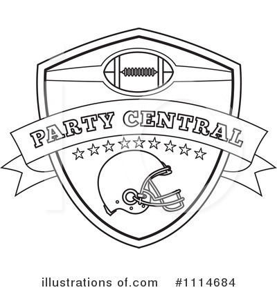 Royalty-Free (RF) American Football Clipart Illustration by patrimonio - Stock Sample #1114684