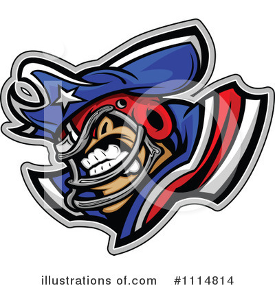 Royalty-Free (RF) American Football Clipart Illustration by Chromaco - Stock Sample #1114814