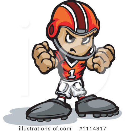 Royalty-Free (RF) American Football Clipart Illustration by Chromaco - Stock Sample #1114817