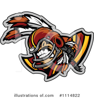 Royalty-Free (RF) American Football Clipart Illustration by Chromaco - Stock Sample #1114822