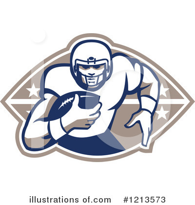Royalty-Free (RF) American Football Clipart Illustration by patrimonio - Stock Sample #1213573