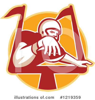 Royalty-Free (RF) American Football Clipart Illustration by patrimonio - Stock Sample #1219359