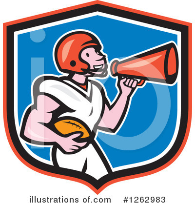 Royalty-Free (RF) American Football Clipart Illustration by patrimonio - Stock Sample #1262983