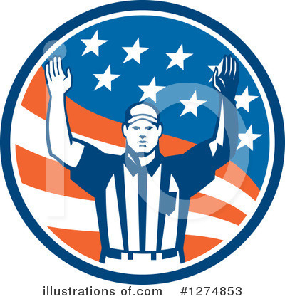 Royalty-Free (RF) American Football Clipart Illustration by patrimonio - Stock Sample #1274853