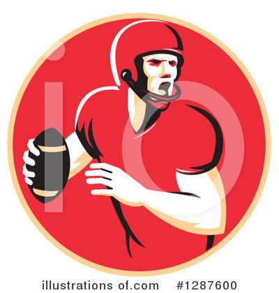 Royalty-Free (RF) American Football Clipart Illustration by patrimonio - Stock Sample #1287600