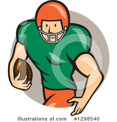 Royalty-Free (RF) American Football Clipart Illustration by patrimonio - Stock Sample #1298540