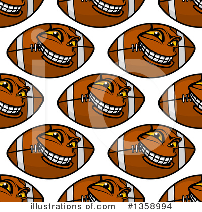 Royalty-Free (RF) American Football Clipart Illustration by Vector Tradition SM - Stock Sample #1358994