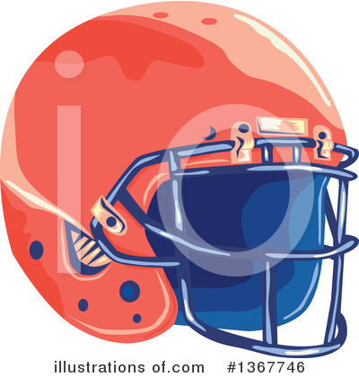 Royalty-Free (RF) American Football Clipart Illustration by patrimonio - Stock Sample #1367746
