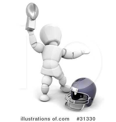Royalty-Free (RF) American Football Clipart Illustration by KJ Pargeter - Stock Sample #31330