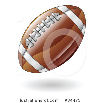 Royalty-Free (RF) American Football Clipart Illustration by AtStockIllustration - Stock Sample #34473