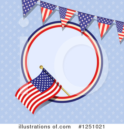 American Flag Clipart #1251021 by elaineitalia