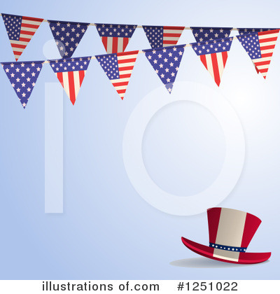 American Flag Clipart #1251022 by elaineitalia