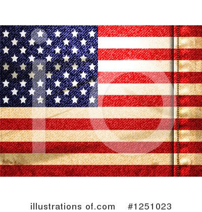 American Flag Clipart #1251023 by elaineitalia