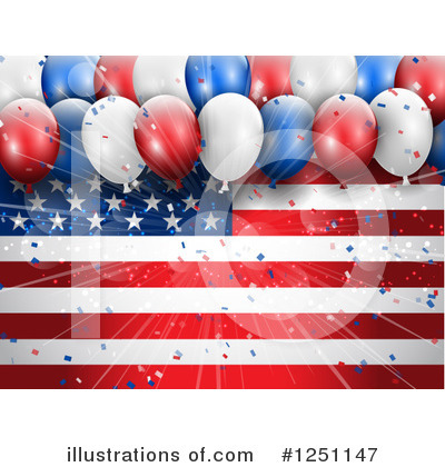 Party Balloons Clipart #1251147 by KJ Pargeter