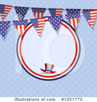 American Flag Clipart #1251772 by elaineitalia