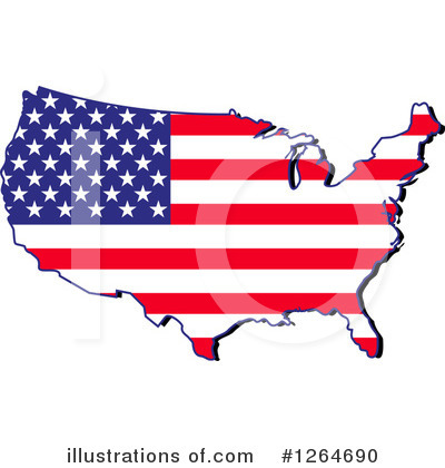 American Flag Clipart #1264690 by Vector Tradition SM