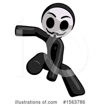 Black Design Mascot Clipart #1563786 by Leo Blanchette