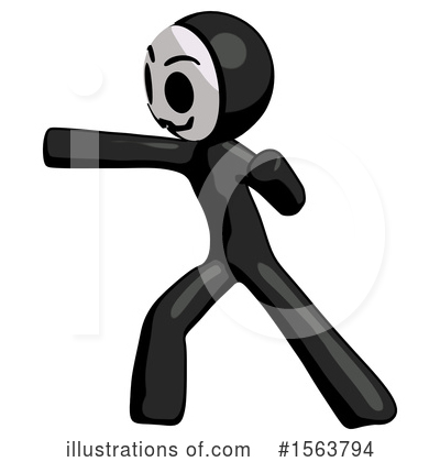 Black Design Mascot Clipart #1563794 by Leo Blanchette