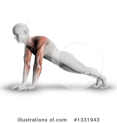 Push Ups Clipart #1331943 by KJ Pargeter