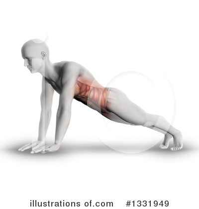 Pushups Clipart #1331949 by KJ Pargeter