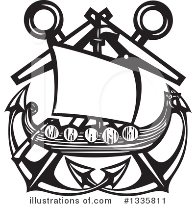 Viking Ship Clipart #1335811 by xunantunich
