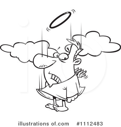 Royalty-Free (RF) Angel Clipart Illustration by toonaday - Stock Sample #1112483