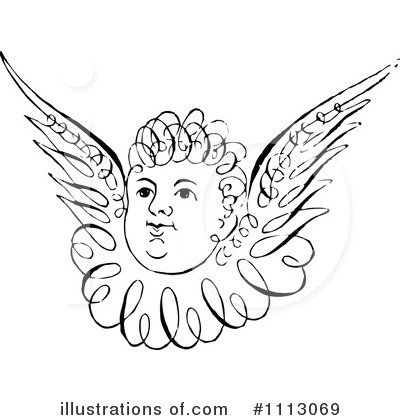 Royalty-Free (RF) Angel Clipart Illustration by Prawny Vintage - Stock Sample #1113069