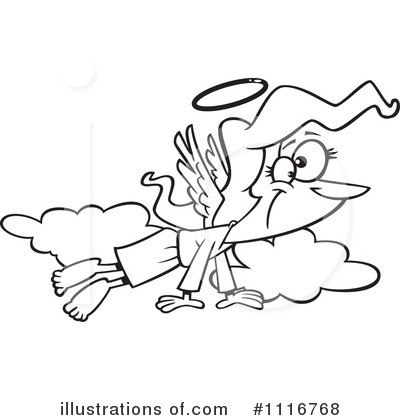 Royalty-Free (RF) Angel Clipart Illustration by toonaday - Stock Sample #1116768