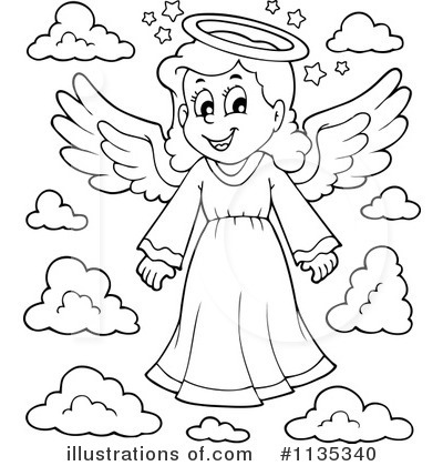 Royalty-Free (RF) Angel Clipart Illustration by visekart - Stock Sample #1135340