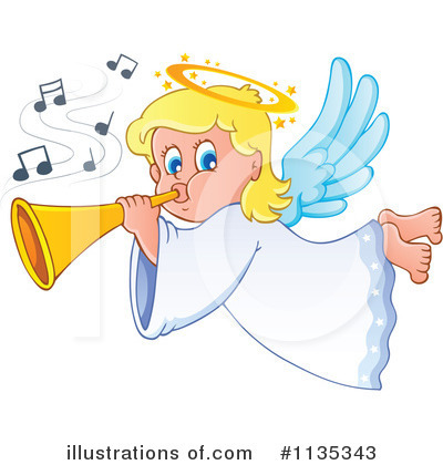 Royalty-Free (RF) Angel Clipart Illustration by visekart - Stock Sample #1135343