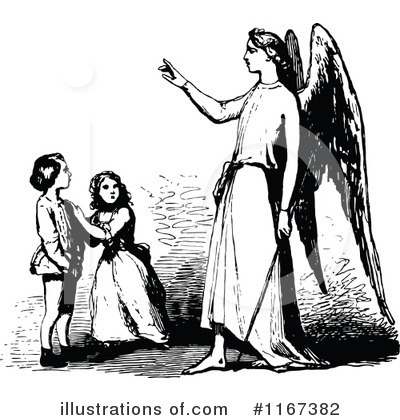 Royalty-Free (RF) Angel Clipart Illustration by Prawny Vintage - Stock Sample #1167382