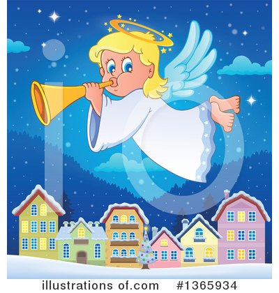 Royalty-Free (RF) Angel Clipart Illustration by visekart - Stock Sample #1365934